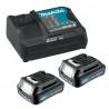KIT DE BATERIAS Y CARGADOR BL1016X2 PZS MAKITA 1976420