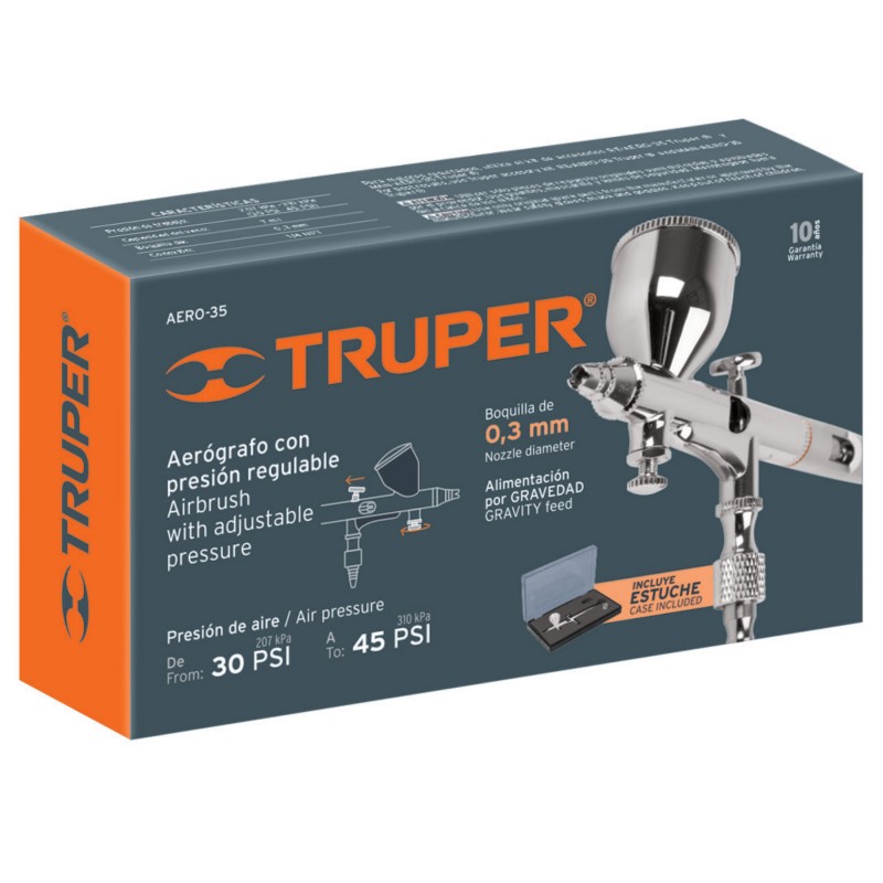 AEROGRAFO TIPO LAPIZ 3045PSI BOQUILLA 0.3MM TRUPER AERO35